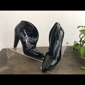Miu Miu Patent Leather Black Booties.